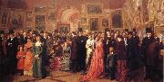 William Powell  Frith Private View of the Royal Academy 1881 painting
